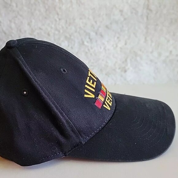 Vietnam Veteran Baseball Hat Adjustable Strap Made in USA US Honor Cap - Picture 4 of 8